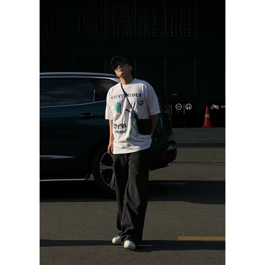 Áo thun Continuous - CTNS - BROKEN/ White