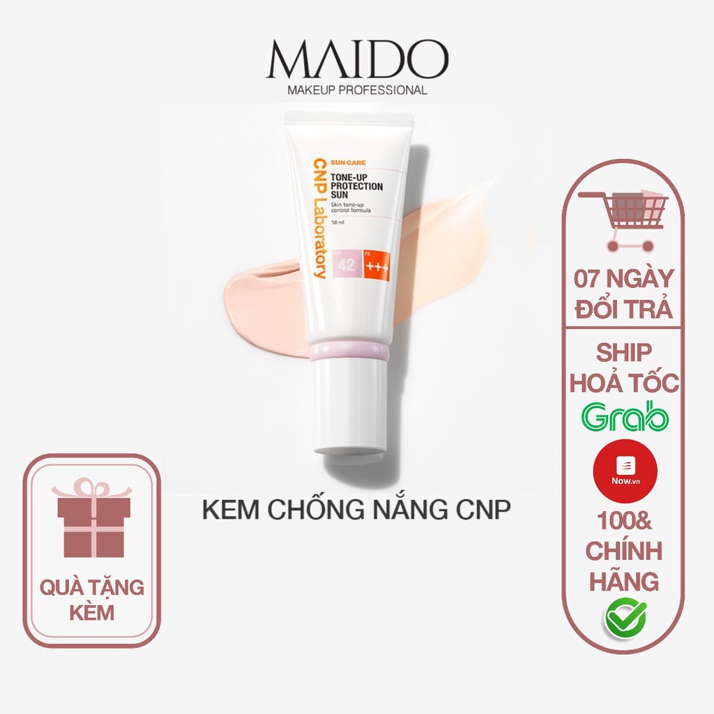 Kem chống nắng vật lý CNP LABORATORY nâng tone da Spf42 Pa +++ cao cấp S015 MAIDO cosmetics