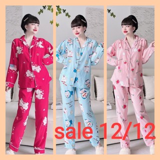Đồ Ngủ Pijama Bigsize Tay Dài 50-100kg Đồ Mặc nhà Cao Cấp Sang trọng cho nữ