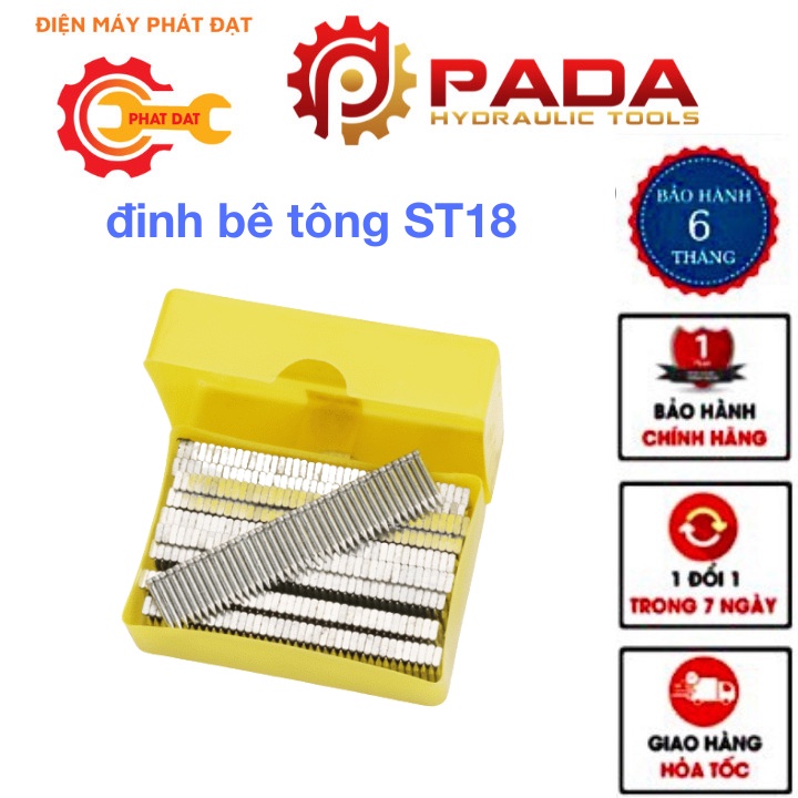 Hộp 400 đinh bê tông ST18 - Đinh dùng cho máy bắn đinh ST18