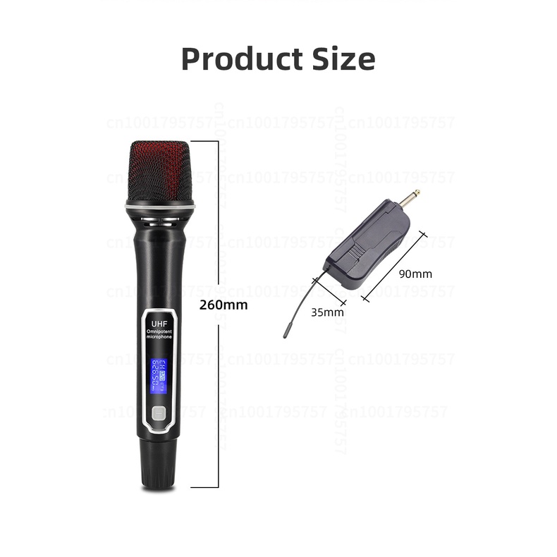 Micro Không Dây Chuyên Nghiệp Có Thể Sạc Lại Dùng Để Hát Karaoke / Biểu Diễn Sân Khấu