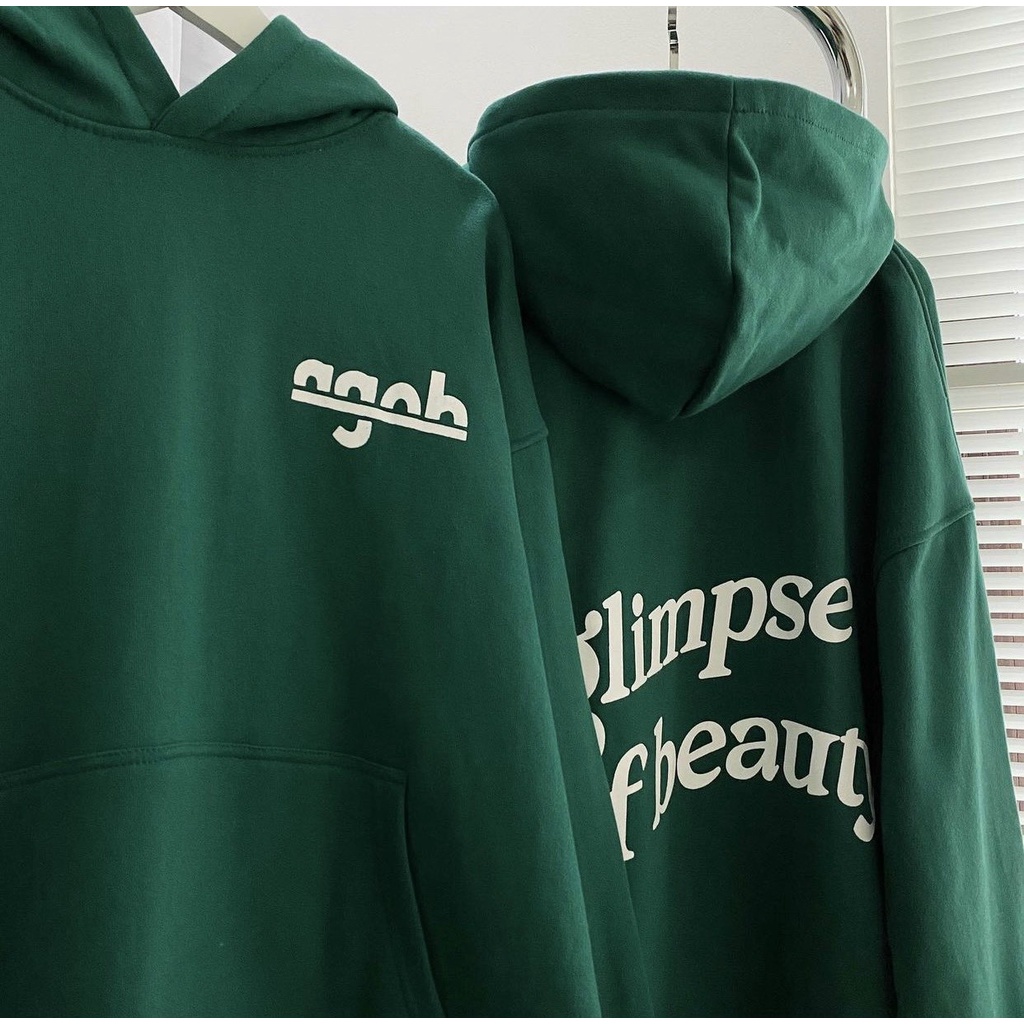 (Miễn phí Ship) Aó hoodie cổ tròng có nón,áo nỉ in chữ trước sau,tone màu xanh hottren phong cách trẻ trung năng động