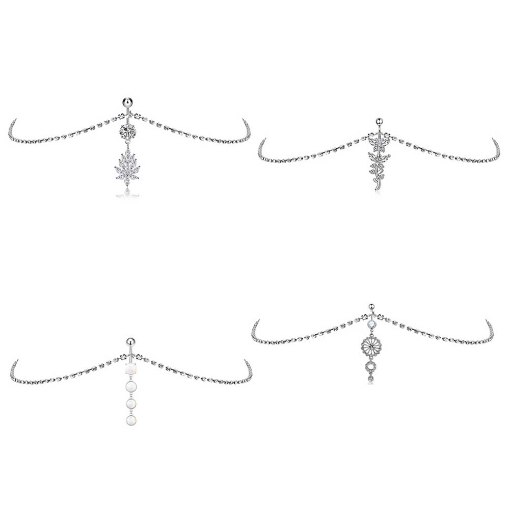 Khuyên Rốn Bằng Thép Không Gỉ Màu Sắc Thời Trang