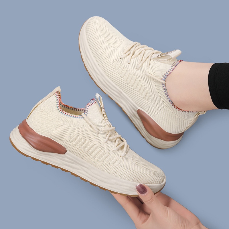 Giày Thể Thao Dệt Kim Thời Trang Hàn Quốc Cho Nữ