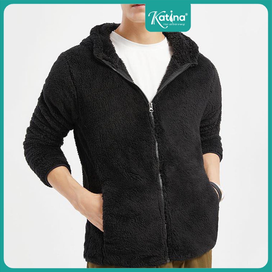 Áo khoác lông cừu có MŨ cho Nam - Siêu nhẹ mà lại cực ấm - Áp Voucher để nhận ưu đãi nha các anh!