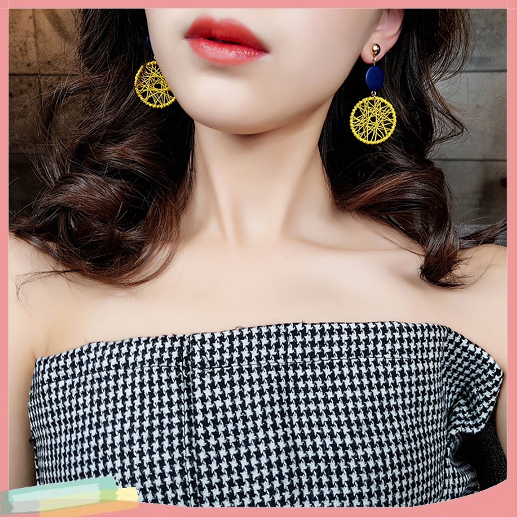 Khuyên tai hợp kim dạng tròn độc đáo