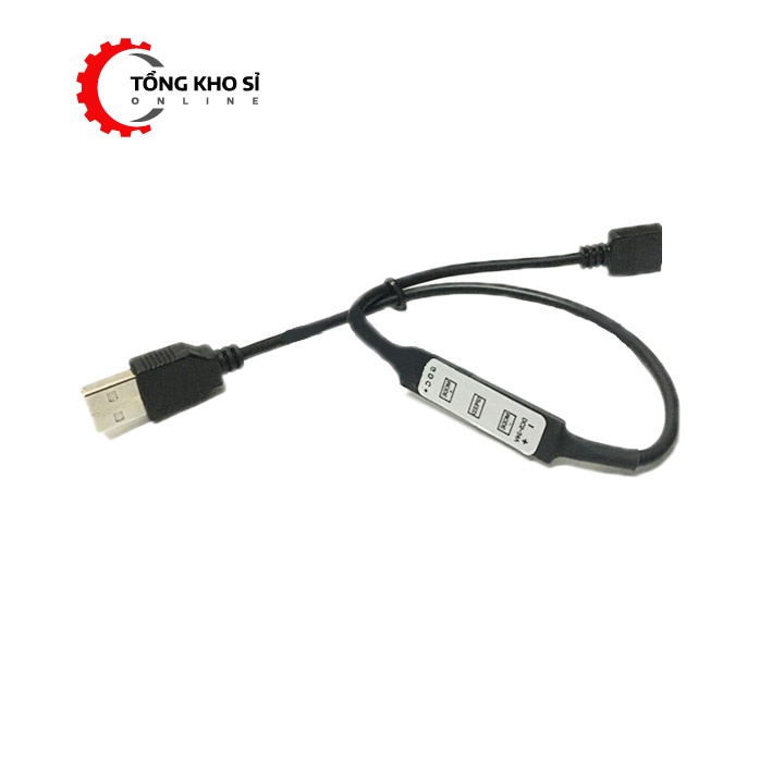 SP002E Dây điều khiển đèn Led ARGB 5V 3pin 3 nút bấm cáp USB