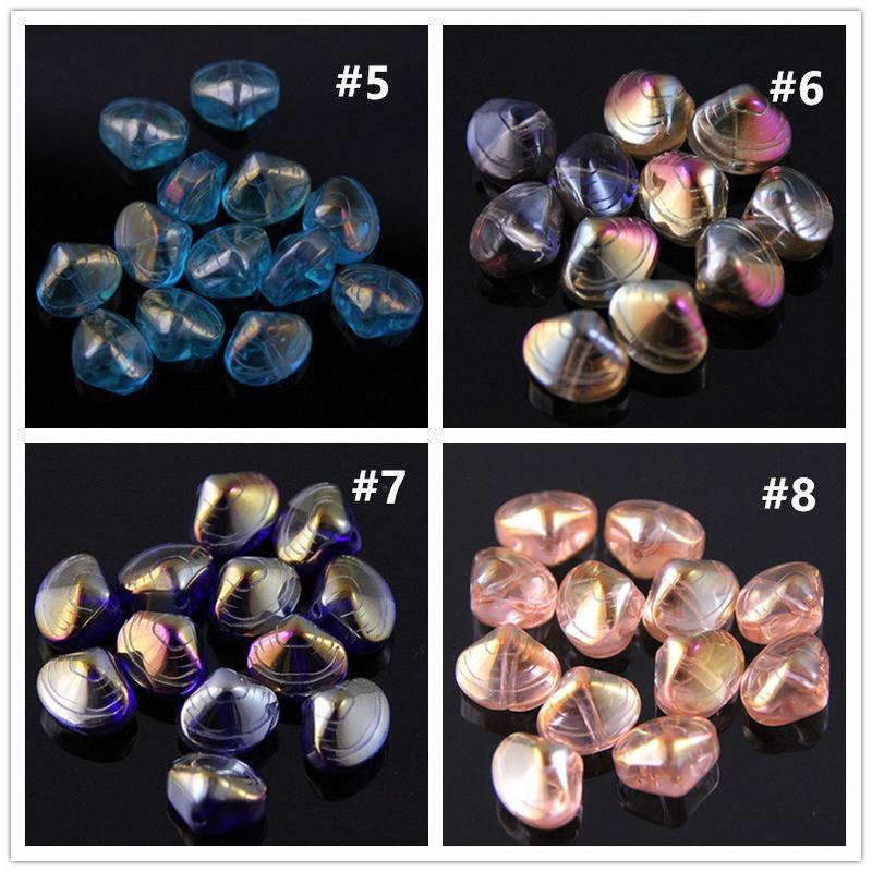 8pcs Bracelet DIY Shell Crystal Loose Spacer Beads Ready Stock LY