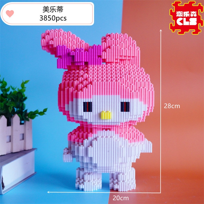 Le go mèo hello kitty lắp ráp mô hình cỡ lớn 2 nano 3d