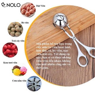 Dụng Cụ Khuôn Làm Viên Thịt, Cá Bò Viên, Vo Viên Kem Tươi Chất Liệu Inox304 Không Gỉ Không Dính