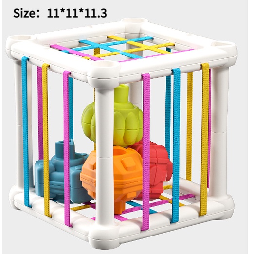 Đồ Chơi Khối Lập Phương Cảm Biến Màu Montessori Giáo Dục Sớm Cho Bé