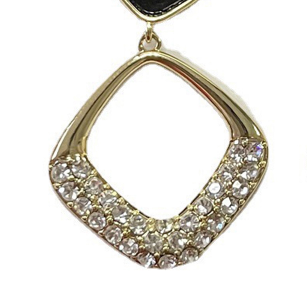 Cửa Hàng Cổ Tích| 1 Đôi Bông Tai Hình Thoi Rỗng Nhẹ Sang Trọng Dành Cho Nữ