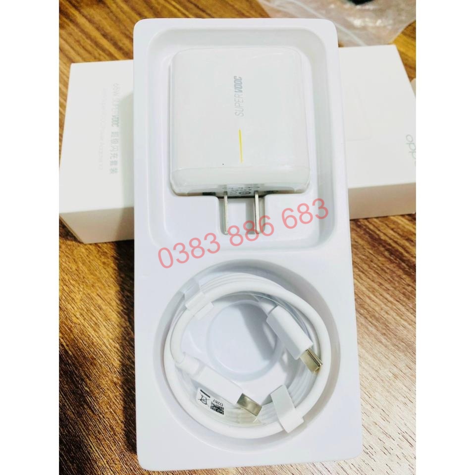 Bộ Sạc 65W Super Vooc Siêu Nhanh Chính Hãng Dùng Cho Find X2 Pro, Realme, Reno Ace Và Các Dòng Đời Cao - Nika Store