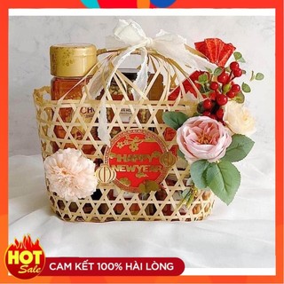 Giỏ tre,làn tre trang trí,làm giỏ quà Tết