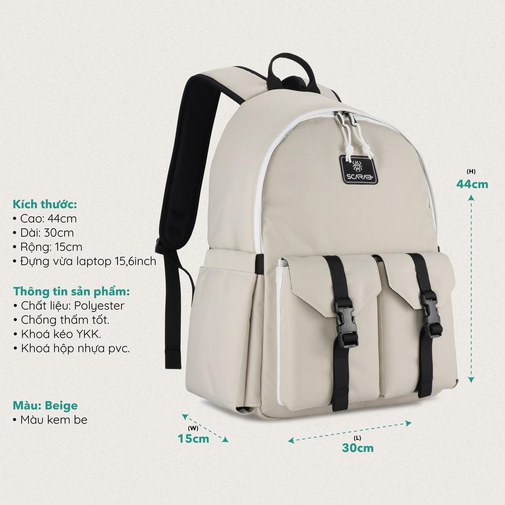 Balo Thời Trang SCARAB - DAILY Backpack Unisex