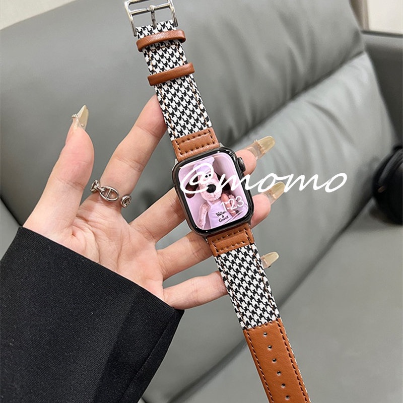 Dây Đeo Đồng Hồ Apple Watch Ultra Series 8 7 6 SE 5 4 3 2 Bằng Vải Nylon Họa Tiết Da Báo