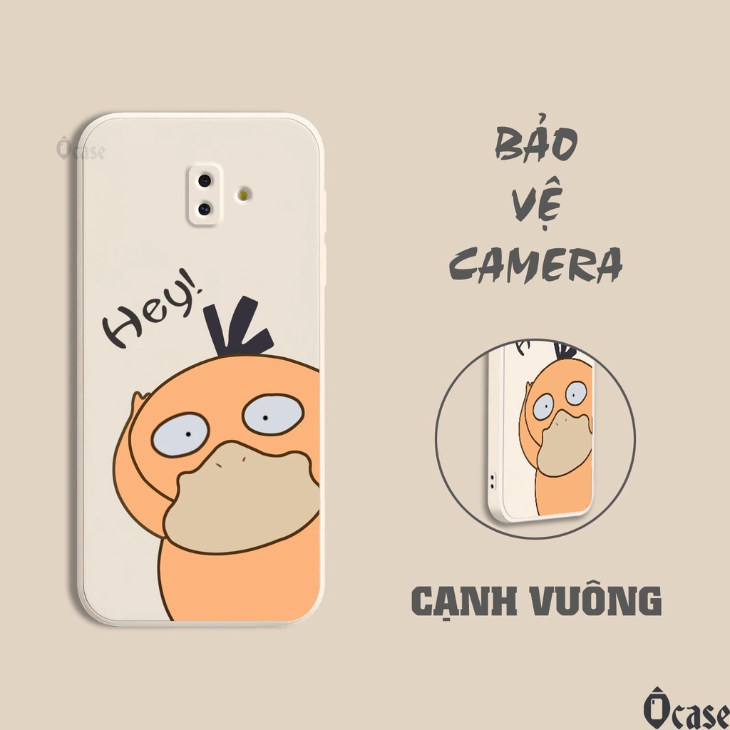 Ốp lưng Samsung J6 Plus / J6+ / J6+ / J6 / J8  in hình Mèo và Vịt vàng cạnh viền vuông có bảo vệ camera