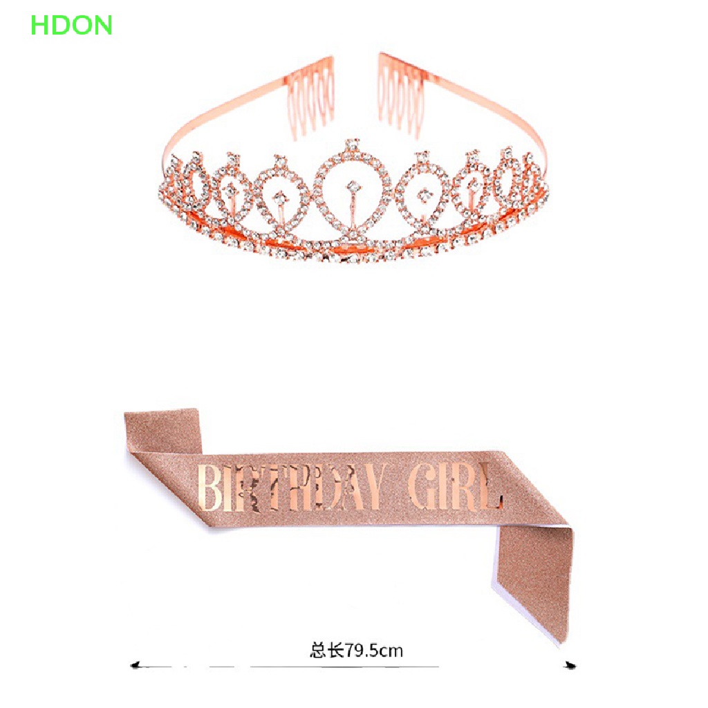 Vương miện đính đá pha lê lấp lánh/ băng đeo trang trí tiệc sinh nhật 21-30 cho nữ