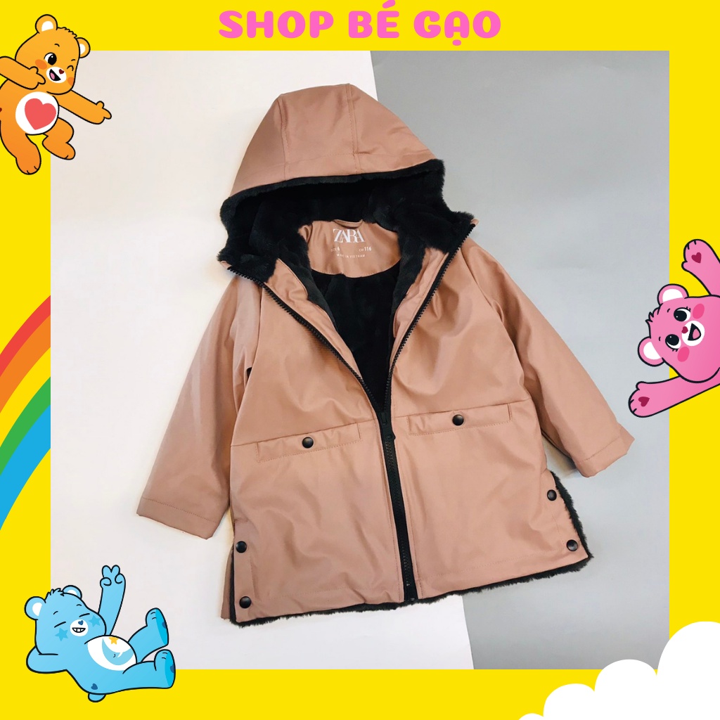 Áo phao bé gái size đại lót lông thỏ Zara siêu ấm , chống thấm nước size 6 7 8 9 10 11 12 13 14 tuổi