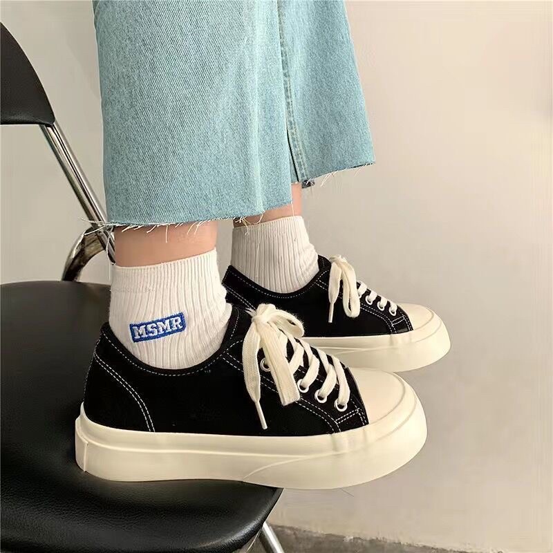 GIÀY VẢI CANVAS THỜI TRANG ULZZANG PHONG CÁCH CHO NỮ
