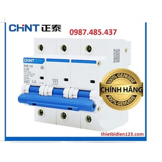 Aptomat CHINT MCB 2P 3P 4P 100A - NXB-125 10KA- át tép gài thanh ray công suất lớn