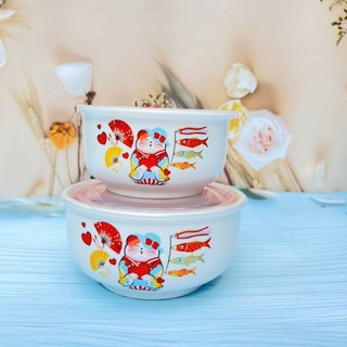 Bộ 2 thố sứ nắp hút chân không