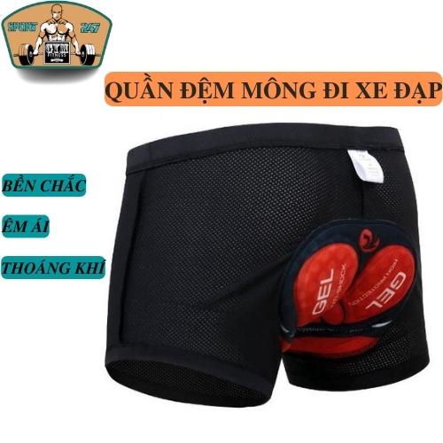 Quần đệm mông đi xe đạp thể thao Silicol Gel loại xịn, quần yếm thể thao đệm mông đi xe đạp có lỗ thoáng khí cho nam nữ