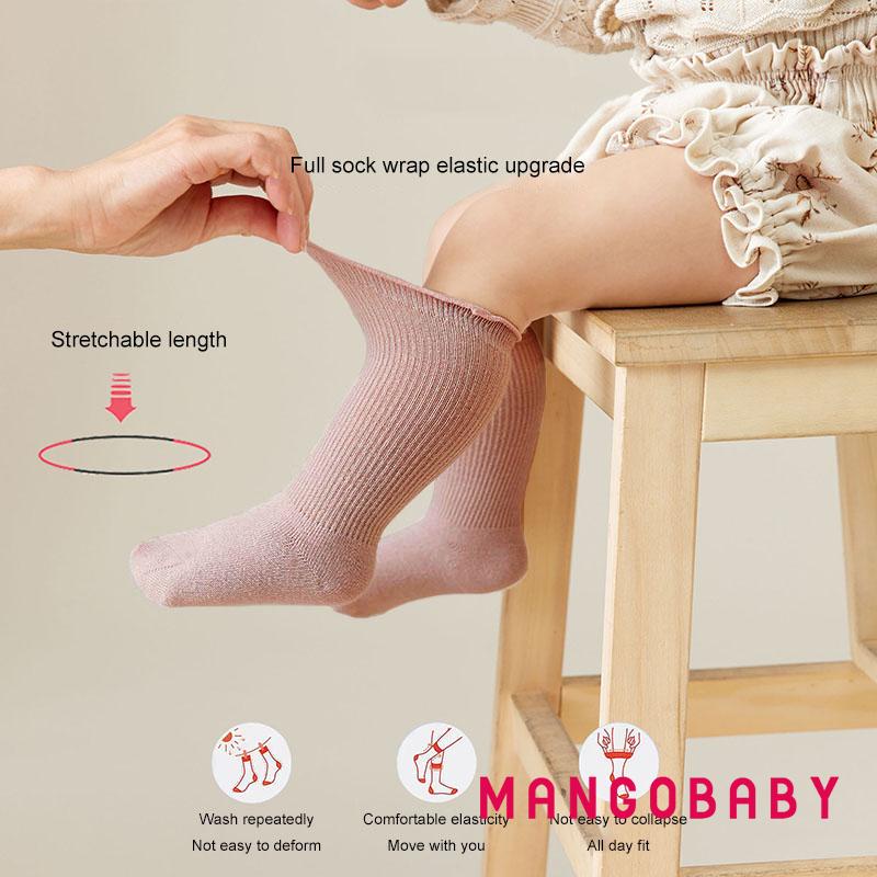 Vớ Dài Thoáng Khí Màu Sắc Đơn Giản Dành Cho Bé