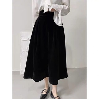 Chân Váy Nhung Cạp Cao Dáng Dài✨