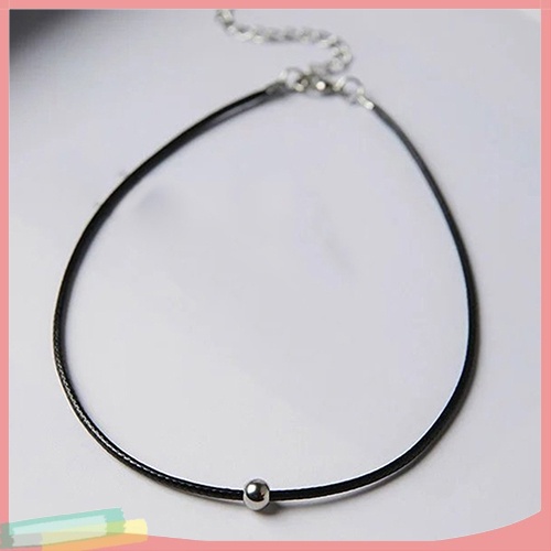 Dây Chuyền Choker Giả Da Đính Hạt Thời Trang Cho Nữ