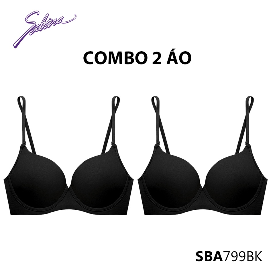 Combo 2 Áo Lót Mút Dày Siêu Nâng Ngực Màu Trơn Basic Doomm Doomm By Sabina SBA7998