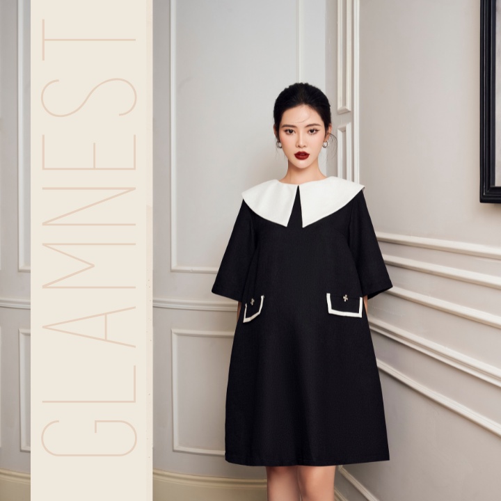 Váy Bầu Cá Tính Đầm Bầu Công Sở Thiết Kế Cao Cấp Glam Nest VN022