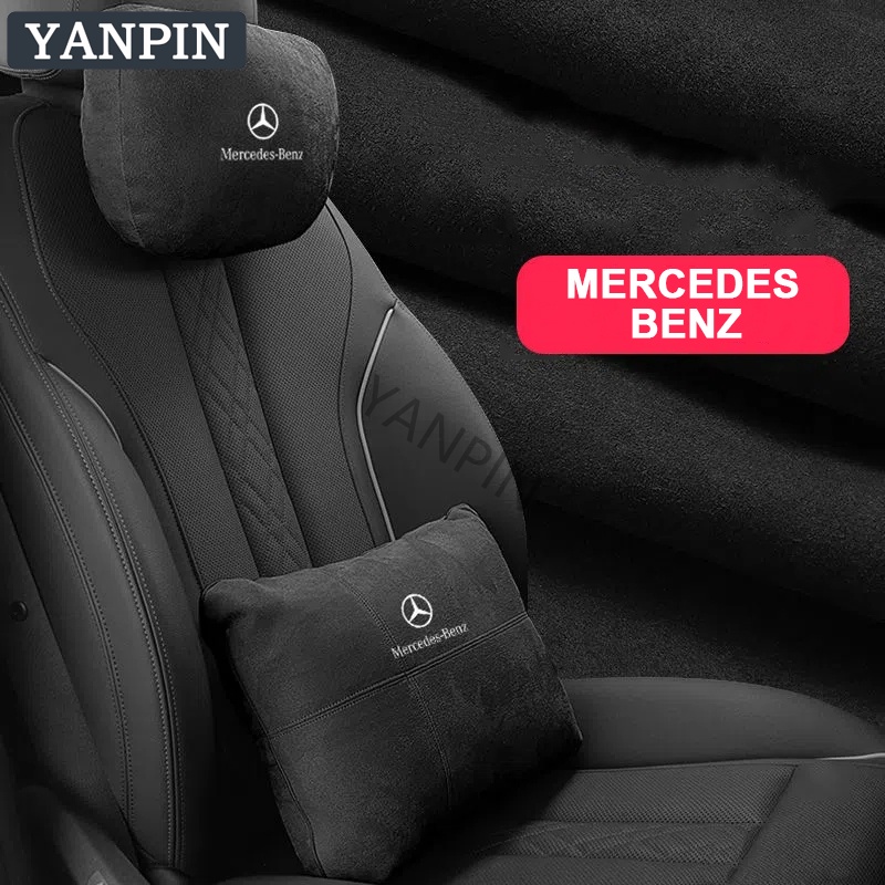 For Mercedes Benz Gối Tựa Đầu Bảo Vệ Cổ Bằng Da Lộn Cho Xe Hơi W210 W124 W203 W204 C200 W140 W176 W205 W123 W220 W211 W212 GLA GLB AMG | BigBuy360 - bigbuy360.vn