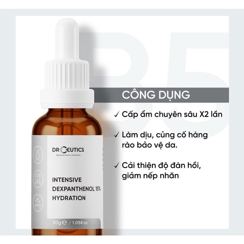 Serum B5 DrCeutics Intensive Dexpanthenol 15% Hydration - Cấp Ẩm, Phục Hồi Cho Da Treatment, Da Khô