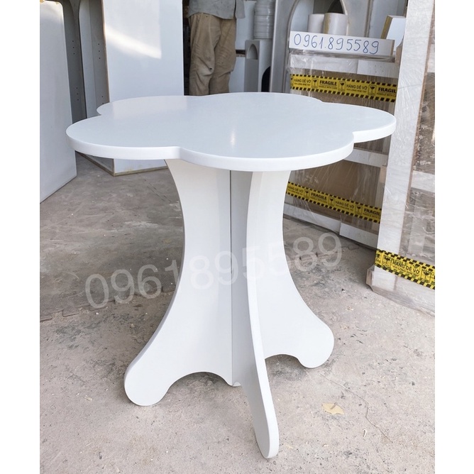 Đôn gỗ curvey, bàn hoa C50 #cowodecor