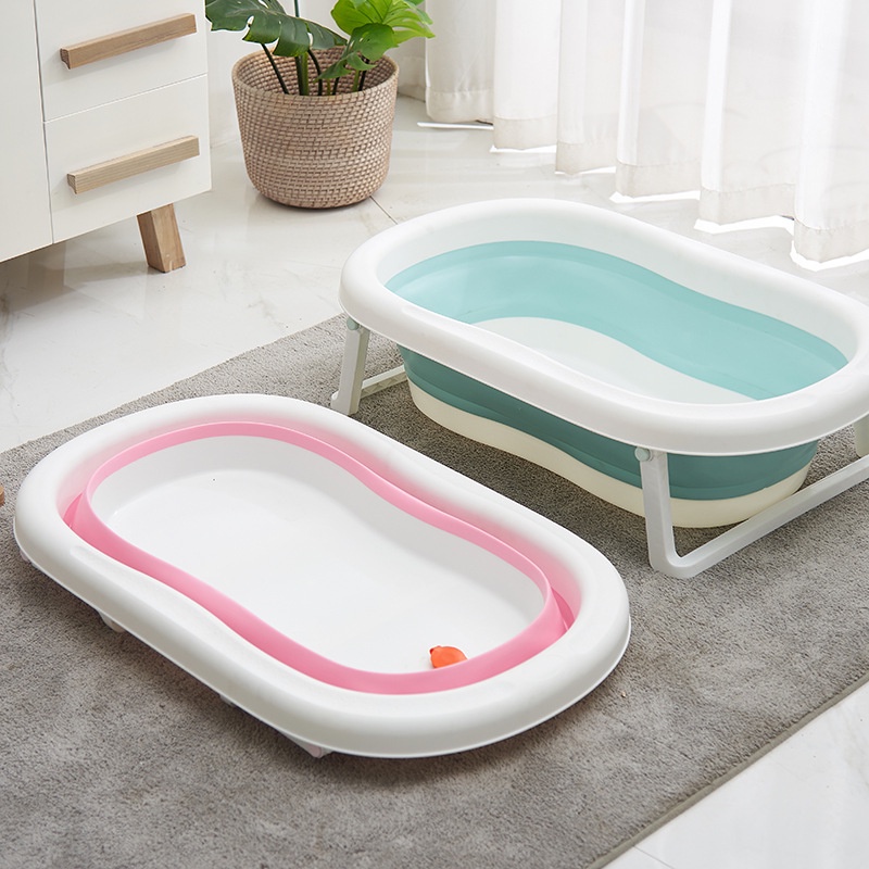 [dày lên] chậu tắm gấp bồn tắm phòng tắm cho bé 74*46*21CM