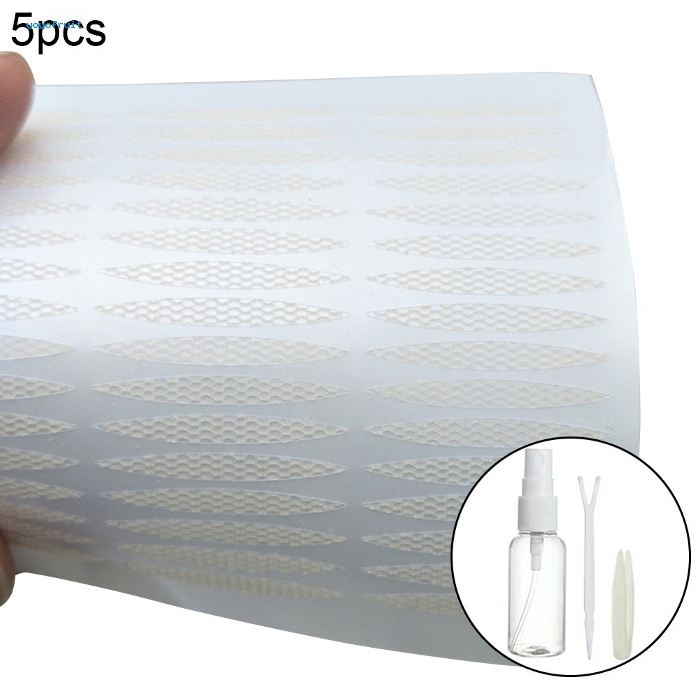 Set 5 Miếng Dán Kích Mí Vô Hình Kèm Chai Xịt Và Nhíp