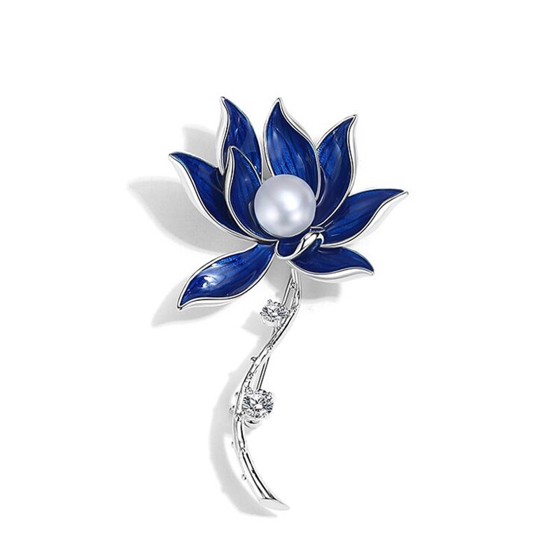 Cài áo hoa sen xanh cao cấp GC373