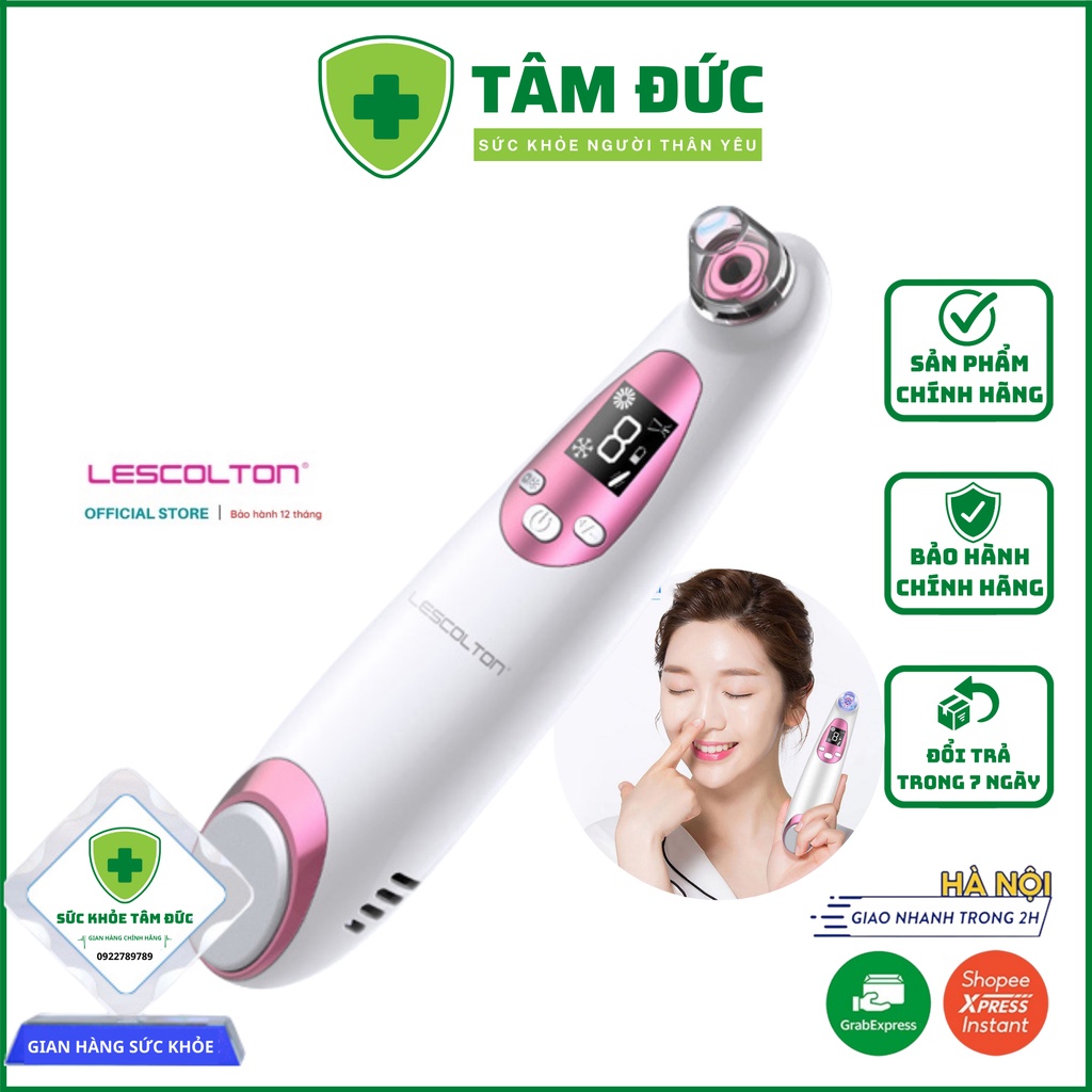 Máy hút mụn cầm tay đa năng Lescolton LS-021,máy hút mụn cám ,mụn đầu đen CHÍNH HÃNG LESCOLTON