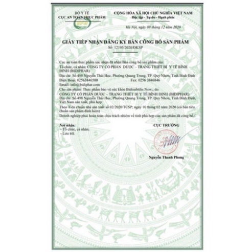 Men vi sinh Bidisubtilis New Bidiphar, hỗ trợ tiêu hóa cho trẻ em, người lớn, bà bầu, táo bón, tiêu chảy