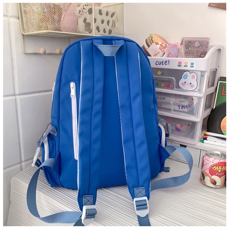 Balo phối màu hình gấu Poo thêu