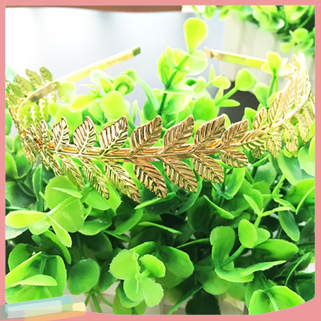 Băng đô cài tóc hình vòng lá thời trang cá tính cho nữ