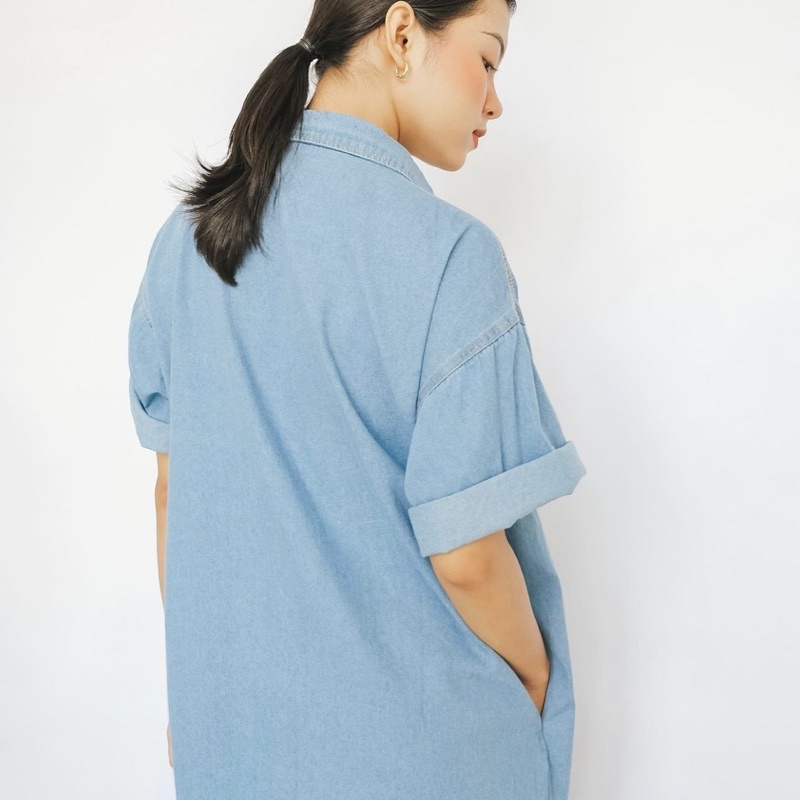 Đầm Jeans Nữ Oversize Doujeans | 3447 | Lana Official