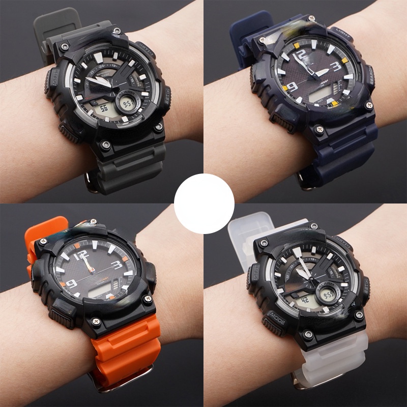 Dây đeo Silicone cho Casio AQ-S810 AEQ-110 MCW-200H YIFILM