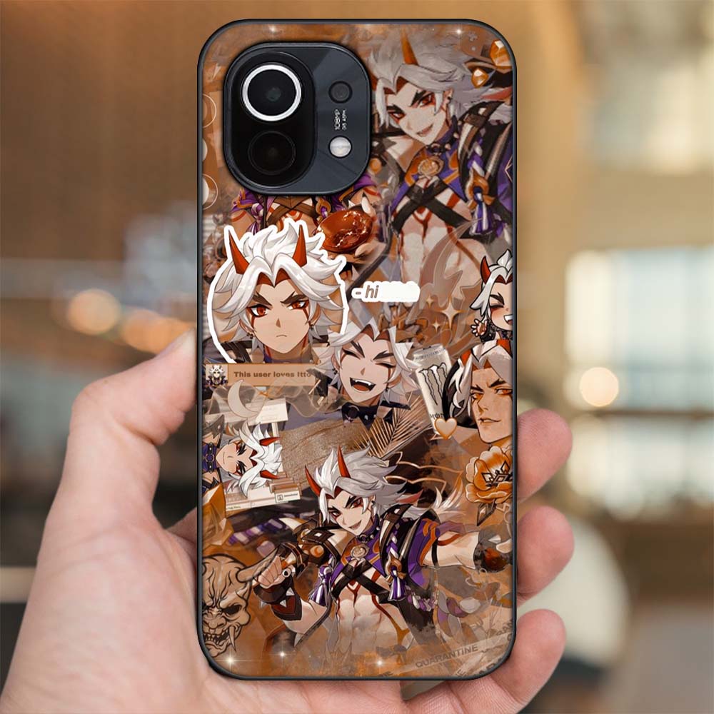 Ốp lưng Xiaomi Mi 11 viền đen in hình Arataki Itto Genshin Impact
