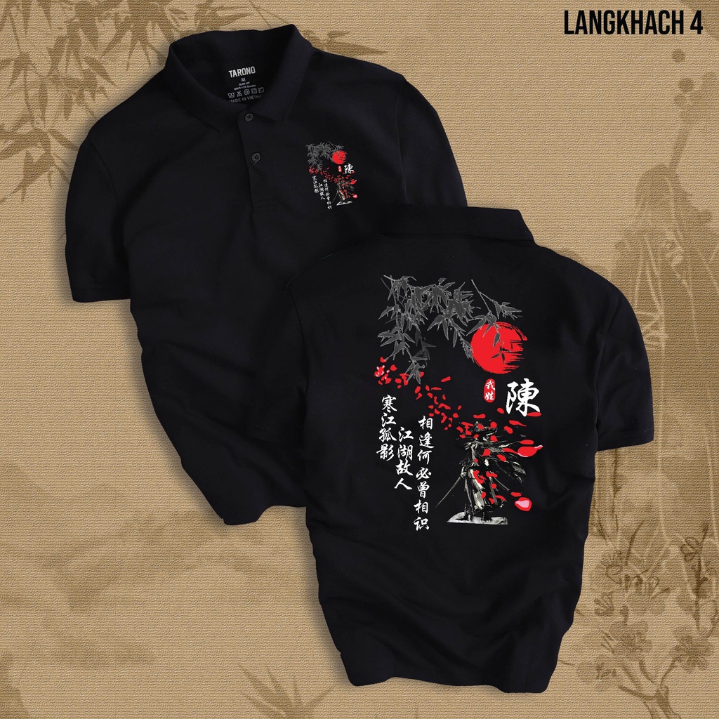 Áo Polo LÃNG KHÁCH nam nữ cổ bẻ vải xịn Unisex, trẻ trung, thanh lịch LANGKHACH4
