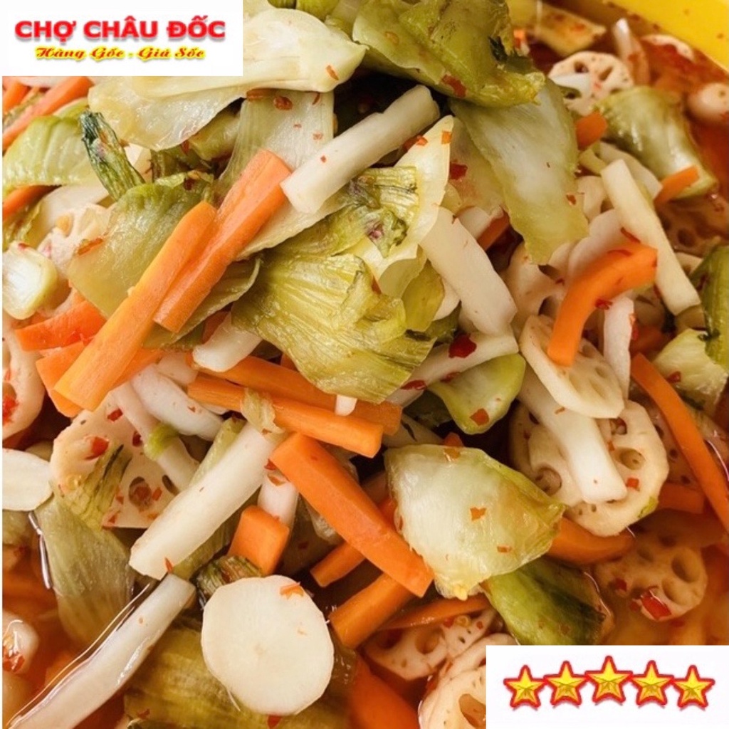 800gr Dưa Món Kim Chi Thập Cẩm Châu Đốc Giòn Thơm Ngon Loại Đặc Biệt