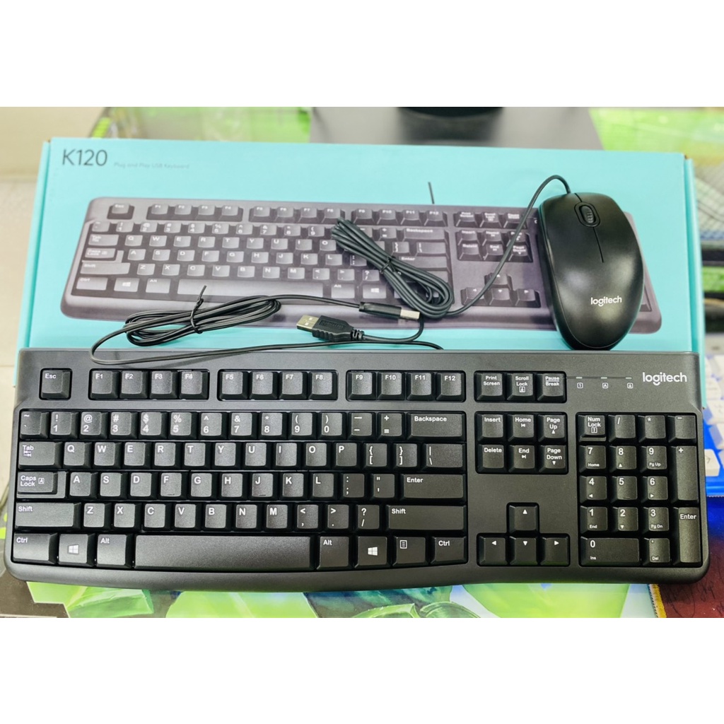 Bàn Phím Logitech K120 Có Dây - Chính Hãng Bảo Hành 12 Tháng