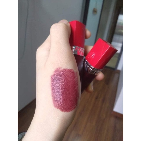 Son Kem DIOR tester unbox không tem đáy màu 989 Tím Mận