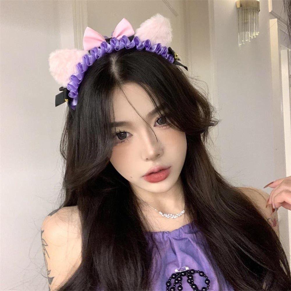 ANEMONE Băng Đô Cài Tóc Đính Chuông Dễ Thương Cho Nữ